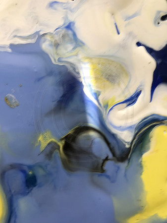 Clouds: Encaustic on Wood Panel "6 X 4" $60.00