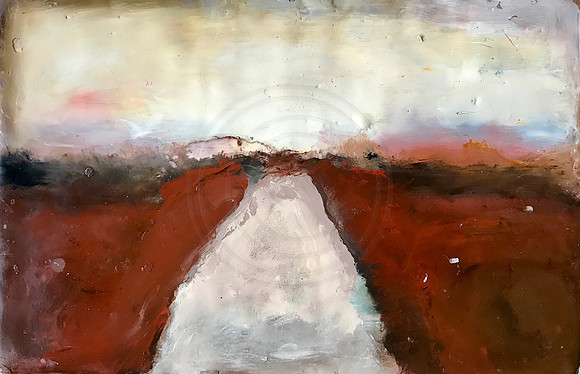 The Journey: Encaustic on Wood Panell "12 X  8"  $125.00